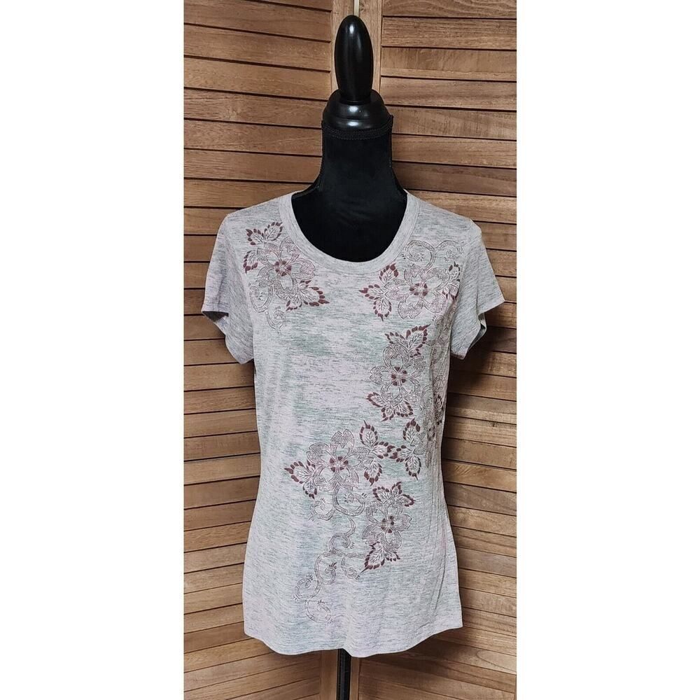 PBX Pro Shirt Womens XL Gray Short Sleeve V Neck Athletic Sport Activewear